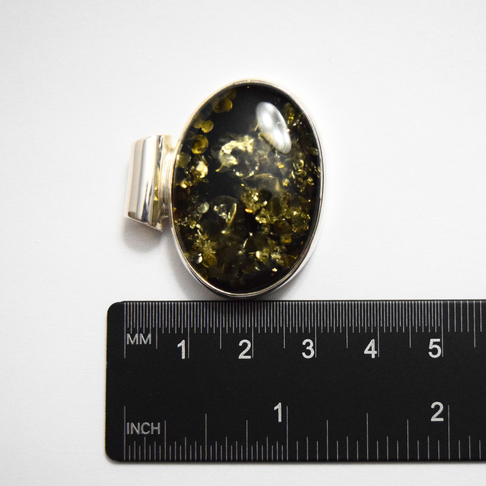 Emerald Whisper - The Verdant Inclusion 925 Sterling Silver Necklace (Pendant with Sterling Silver Chain)