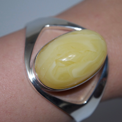 Lemon Zest - The Citrine Embrace 925 Sterling Silver Bangle